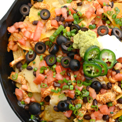 Easy Chicken Skillet Nachos